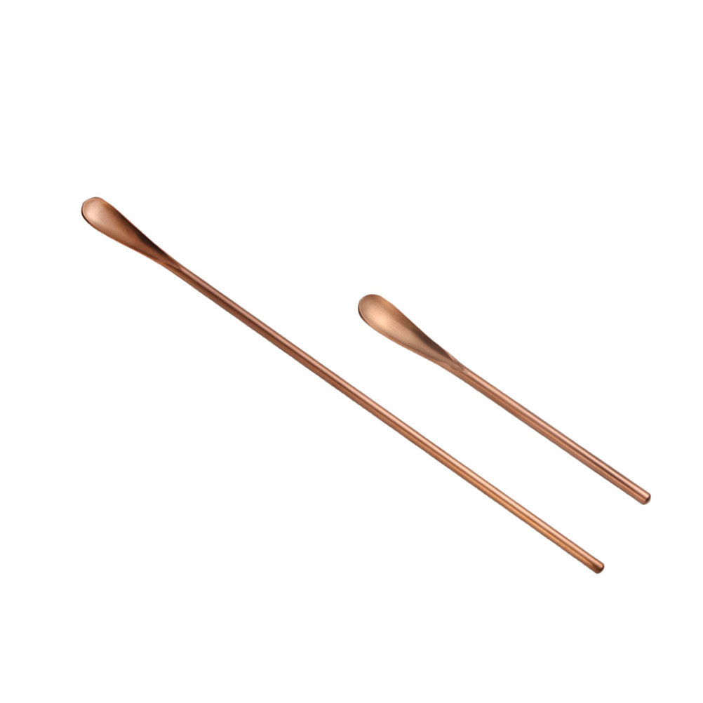 Bar Spoon Twisted - ช้อนค็อกเทลสแตนเลส 2 ชิ้น ด้ามยาว ด้ามสั้น ดีไซน์เกลียวหรูหรา