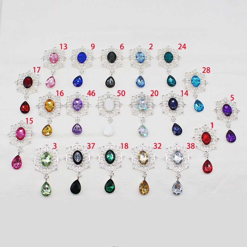 Cocktail Recipe Book - การ์ดเชิญงานแต่งงาน DIY อุปกรณ์เสริมเข็มกลัดคริสตัลเงาวาว28*49มม. 10ชิ้นกล่องของขวัญแก้วไวน์ตกแต่งอย่างสร้างสรรค์