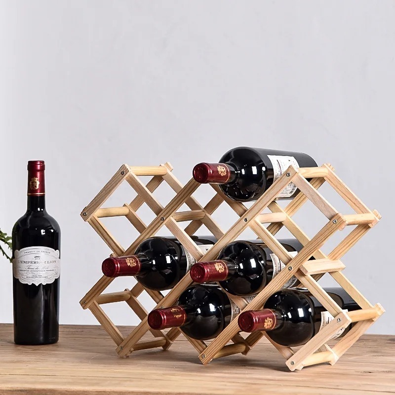 Home Bar And Cabinet - STACKABLE ชั้นวางไวน์ 3, 5, 6, 10