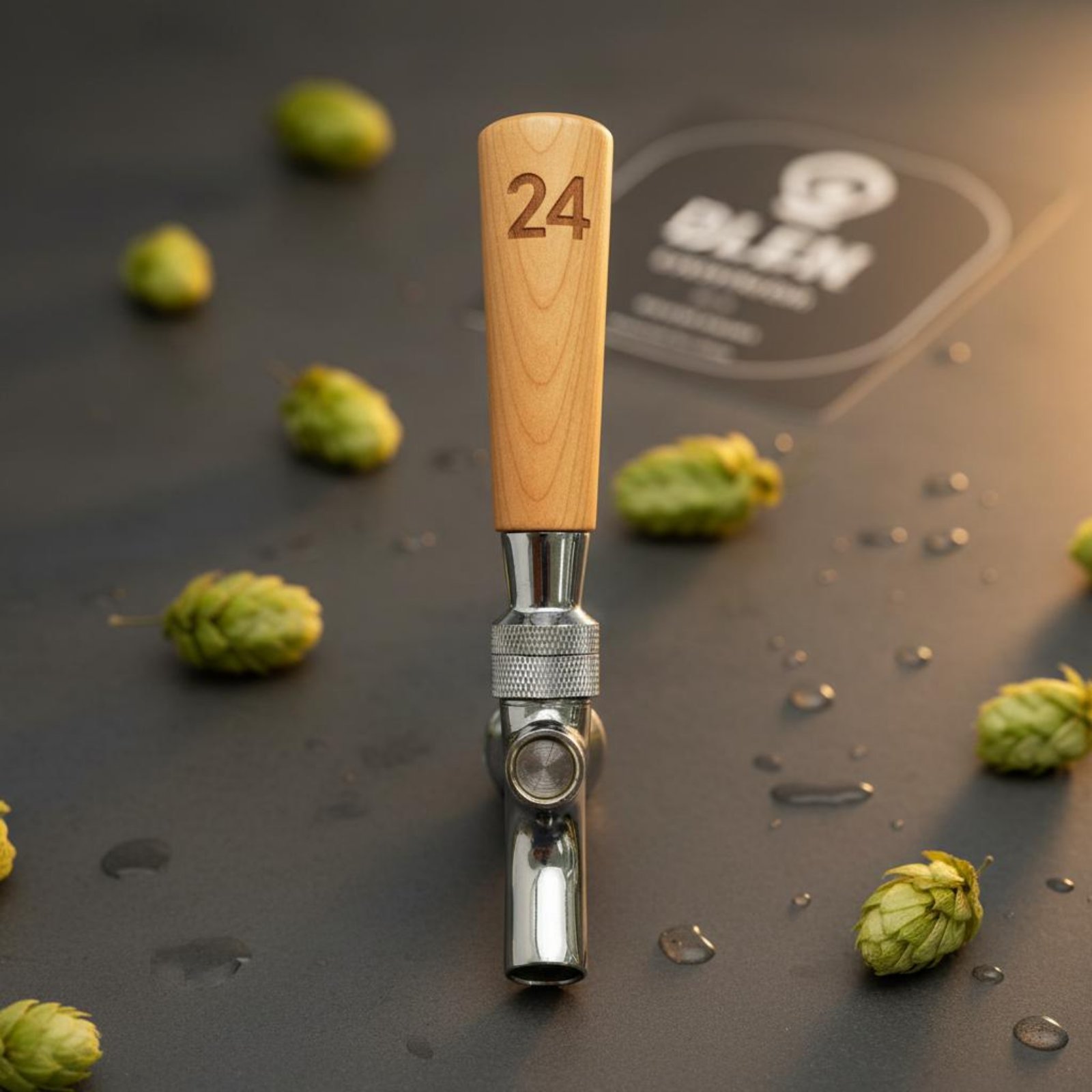 Home Bar Accessories - ด้ามจับเบียร์ไม้สั้น ด้ามจับก๊อกเบียร์ไม้เนื้อแข็ง อุปกรณ์เสริมบาร์ ดีไซน์คลาสสิก ผิวขัดเงา สำหรับผู้ผลิตเบียร์ที่บ้าน