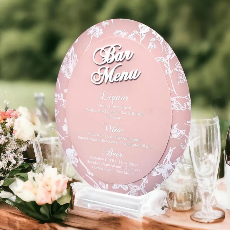 ป้ายค็อกเทล 3 มิติ รูปวงรี ลาย - Cocktail Recipe Book บทวิจารณ์และราคา