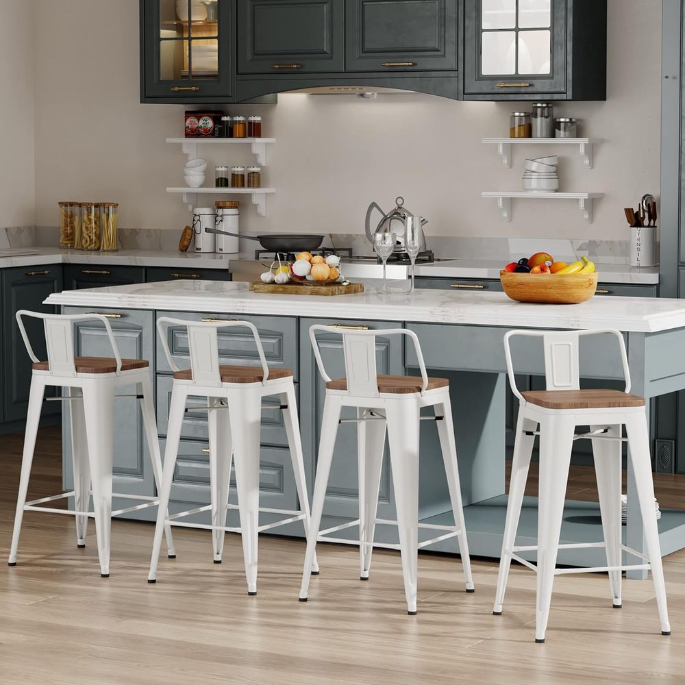 ชุดเก้าอี้บาร์ขนาด 26 นิ้ว จำน - Home Bar Stools บทวิจารณ์และราคา