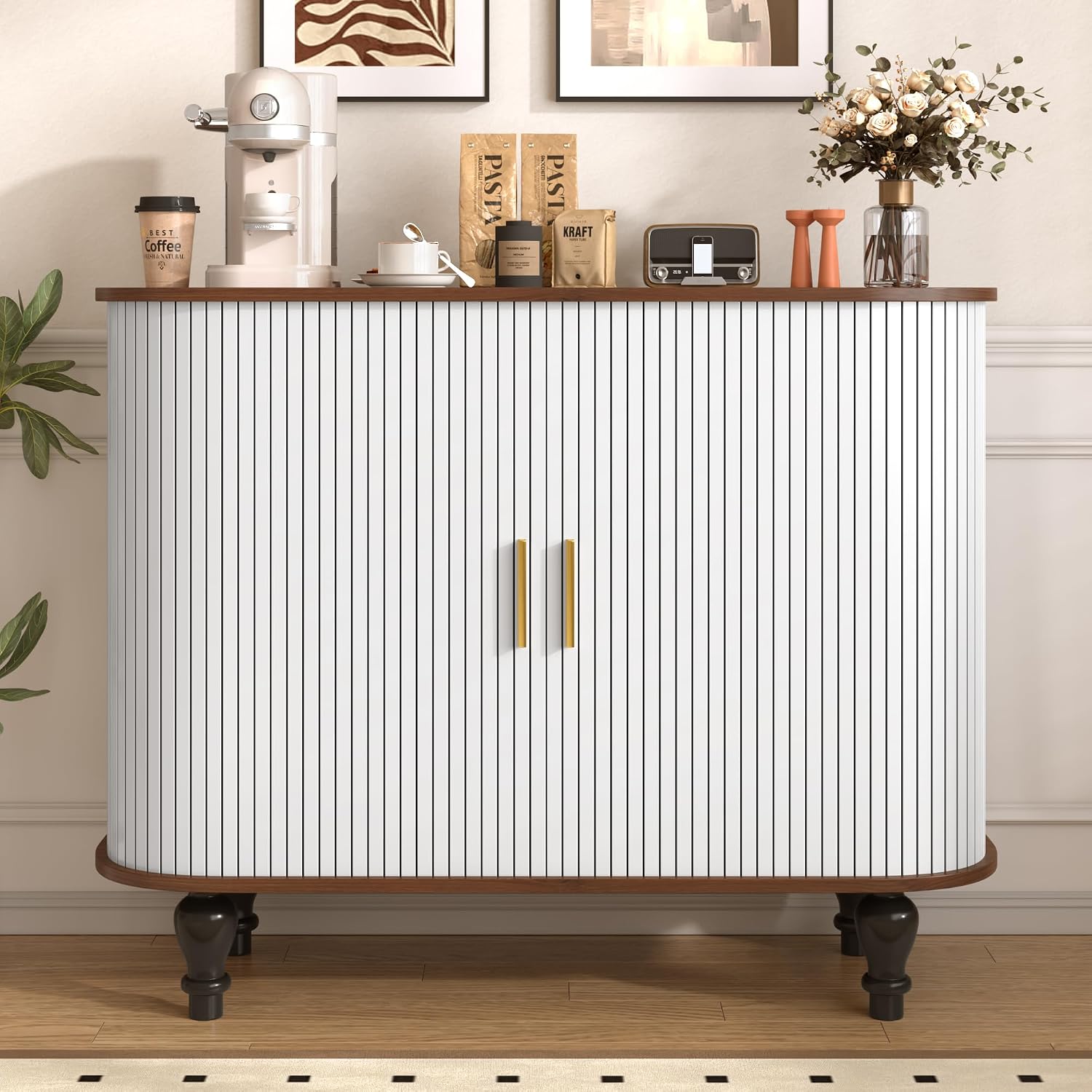 ตู้บาร์สีขาวพร้อมชั้นวางไวน์ 6 - Home Bar And Cabinet บทวิจารณ์และราคา