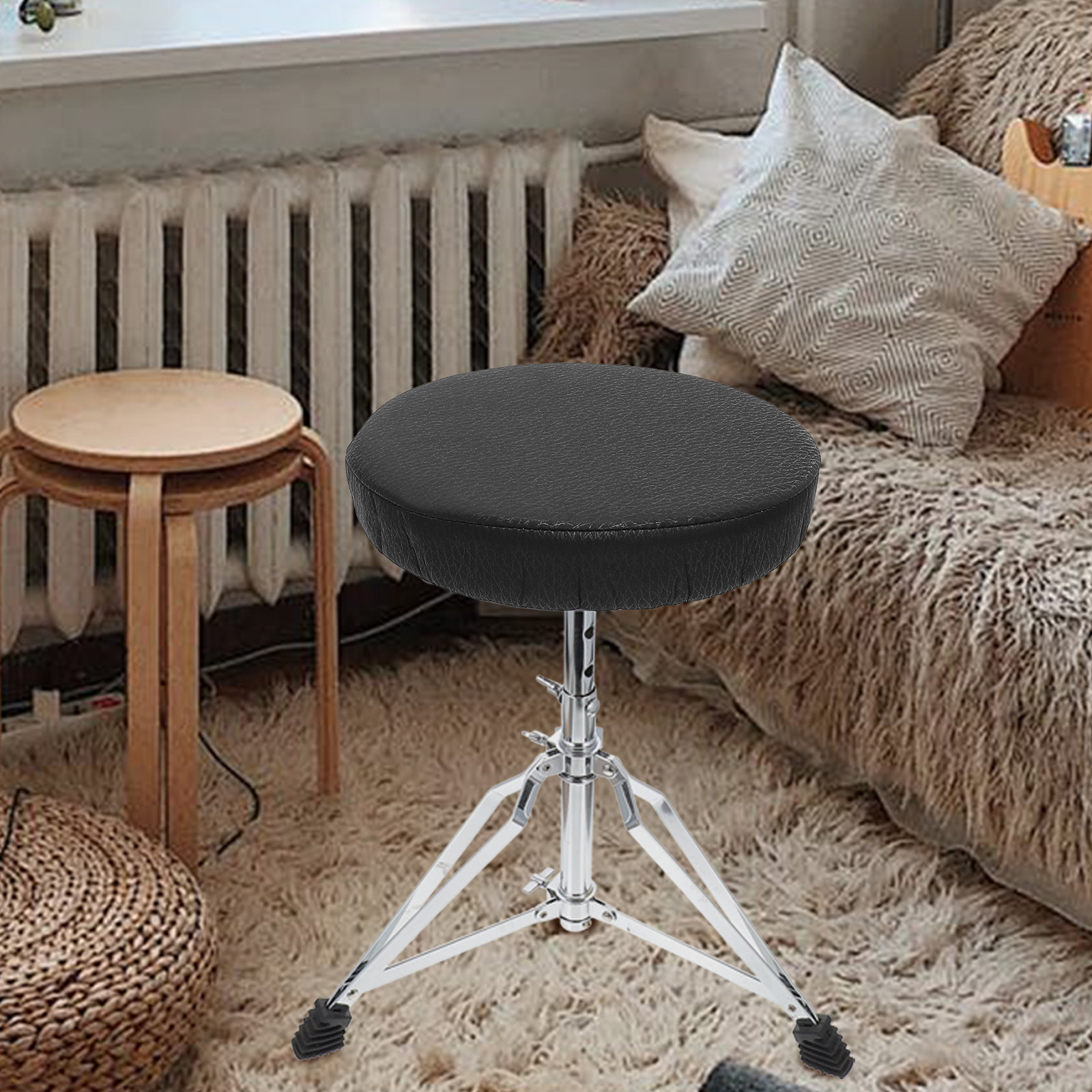 ปลอกเบาะเก้าอี้ทรงกลมสีดำ ยืดห - Home Bar Stools บทวิจารณ์และราคา