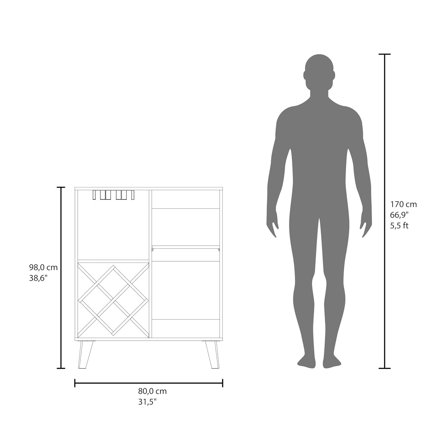 ตู้บาร์ไม้โอ๊คสีน้ำเงิน 4 ชั้น - Home Bar And Cabinet บทวิจารณ์และราคา